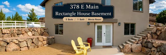 Rectangle House Basement walk-out entrance at 378 E Main